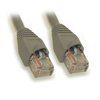 4ft Cat6 Ethernet RJ45 Patch Cable, Stranded, Snagless Booted, GRAY
