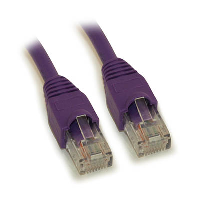4ft Cat6 Ethernet RJ45 Patch Cable, Stranded, Snagless Booted, PURPLE