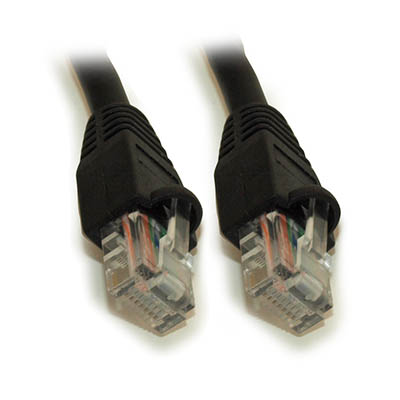 6ft Cat6 Ethernet RJ45 Patch Cable, Stranded, Snagless Booted, BLACK