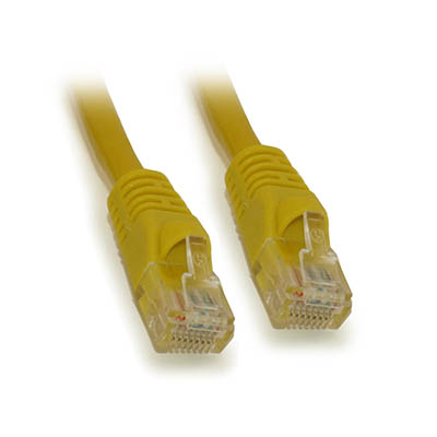 6ft Cat6 Ethernet RJ45 Patch Cable, Stranded, Snagless Booted, YELLOW