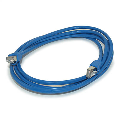 6ft Cat5E SHIELDED Ethernet RJ45 Patch Cable,Stranded,Snagless Booted,BLUE