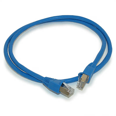 4ft Cat5E SHIELDED Ethernet RJ45 Patch Cable,Stranded,Snagless Booted,BLUE