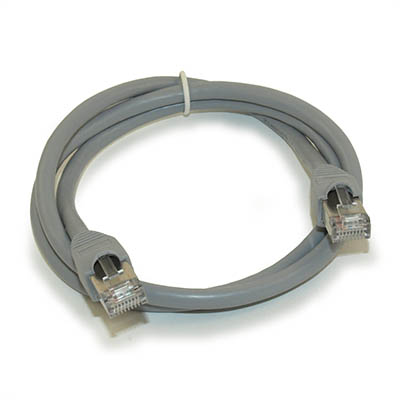 4ft Cat6A SHIELDED Ethernet RJ45 Patch Cable,Stranded,Snagless Booted,GRAY