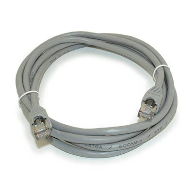 6ft Cat6A SHIELDED Ethernet RJ45 Patch Cable,Stranded,Snagless Booted,GRAY