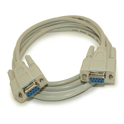 3ft Serial NULL-MODEM, DB9/DB9 Female to Female Cable