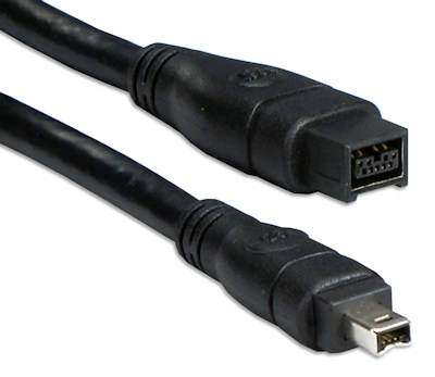 10ft, 9 Pin to 4 Pin Firewire-800/400 Bilingual Cable