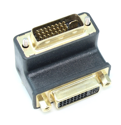 DVI-D Male to DVI-D Female Right Angle (90 degrees) Adapter