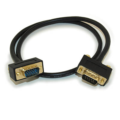 2ft VGA ULTRA-THIN COMPACT END Male/Male Triple Shielded Cable