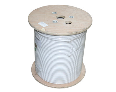 1000ft RG11 DUAL SHIELD *PLENUM* HI-BANDWIDTH 3Ghz Bulk Coax Cable, White