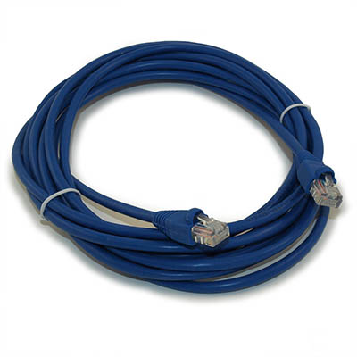 14ft Cat5E Ethernet RJ45 Patch Cable, Stranded, Snagless Booted, BLUE