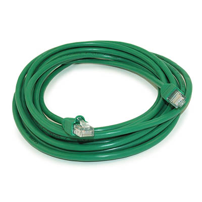 14ft Cat5E Ethernet RJ45 Patch Cable, Stranded, Snagless Booted, GREEN