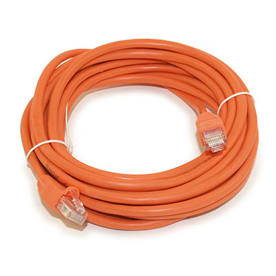 14ft Cat5E Ethernet RJ45 Patch Cable, Stranded, Snagless Booted, ORANGE