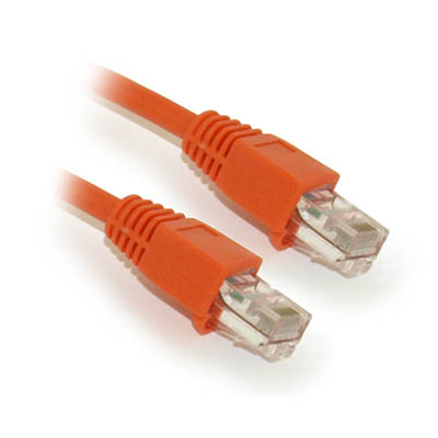 15ft Cat5E Ethernet RJ45 Patch Cable, Stranded, Snagless Booted, ORANGE