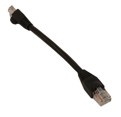 6inch Cat6 Ethernet RJ45 Patch Cable, Stranded, Snagless Booted, BLACK