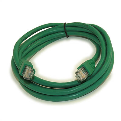 7ft Cat6 Ethernet RJ45 Patch Cable, Stranded, Snagless Booted, GREEN