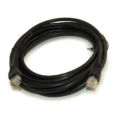 14ft Cat6 Ethernet RJ45 Patch Cable, Stranded, Snagless Booted, BLACK