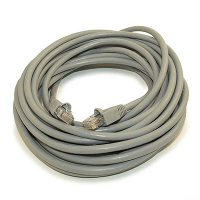 25ft Cat6 Ethernet RJ45 Patch Cable, Stranded, Snagless Booted, GRAY