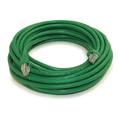 25ft Cat6 Ethernet RJ45 Patch Cable, Stranded, Snagless Booted, GREEN