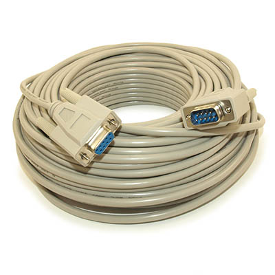 100ft Serial Cable, DB9/DB9 RS232 Male to Female EXTENSION Cable