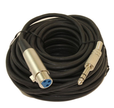 50Ft XLR 3P Female to 1/4