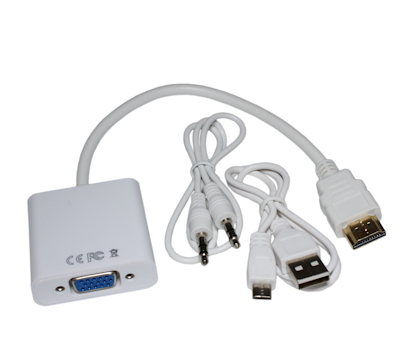 HDMI Male to VGA Female Video Converter Cable (Video and Audio)