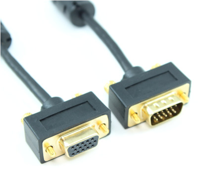 1ft Premium VGA EXTENSION M/F Ultra Thin Cable w/Ferrites Gold Plated