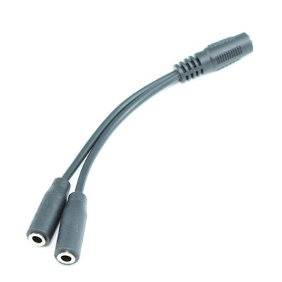 4inch 3.5mm Mini-Stereo TRS Female to 2 Female Y-Cable / Splitter