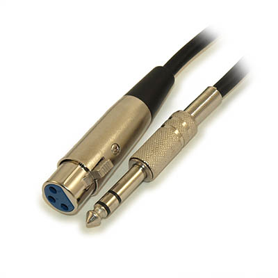 3Ft XLR 3P Female to 1/4