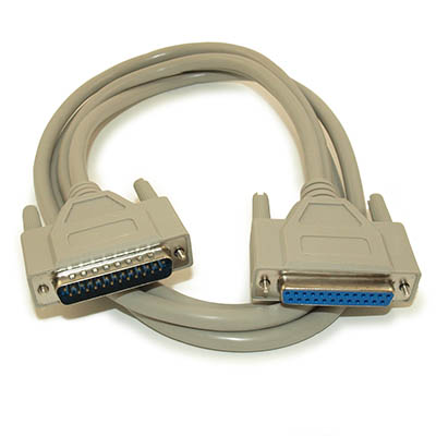 6ft Serial DB25/DB25 RS232 Male to Female EXTENSION Cable