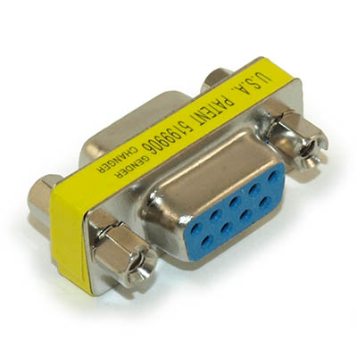 Serial Port Gender Changer Adapter (Female/Female) DB9, Nickel Plated