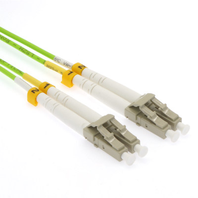 2 Meter LC/UPC-LC/UPC OM5 Multi-Mode Duplex OFNR 50/125 Fiber Optic Cable
