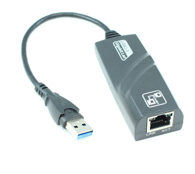 6inch USB 3 Type-A to RJ45 CAT6/Gigabit Networking / Ethernet Adapter