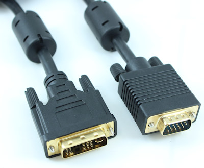 3ft DVI-A ANALOG ONLY Single Link to VGA (28 AWG) Gold Plated Cable