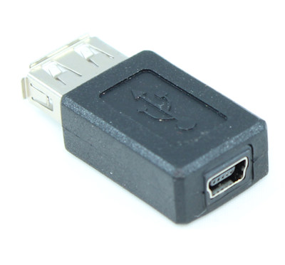 USB A Female/Mini-B 5 pin Female Adapter