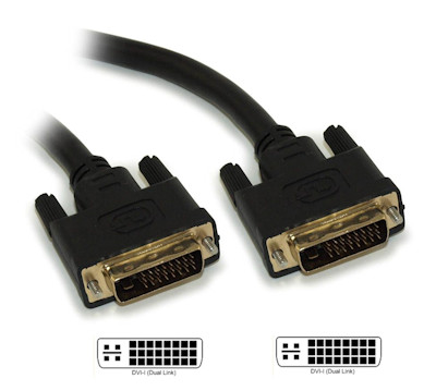 6ft DVI-I Dual Link DIGITAL AND ANALOG (28 AWG) Gold Plated Cable