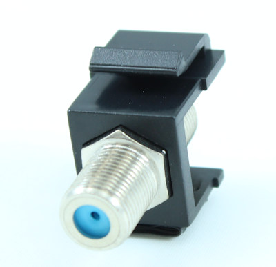 Keystone Jack Insert/Coupler Type: Coax F-Type 2.4Ghz HIGH SPEED, Black