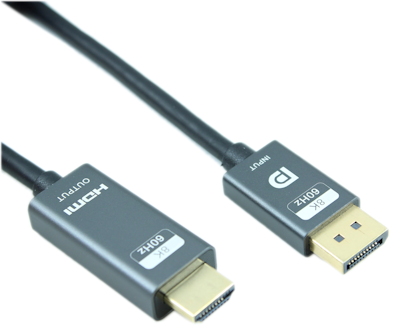 3ft DisplayPort v1.4 to HDMI v2.1 Cable 28AWG Gold Plated 8K@60Hz, Black