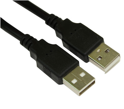3ft USB 2.0 Certified 480Mbps Type A Male to A Male Black Cable