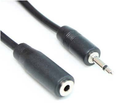 3 FT 2.5mm SLIM (TS) MONO EXTENSION Male to Female Audio Cable