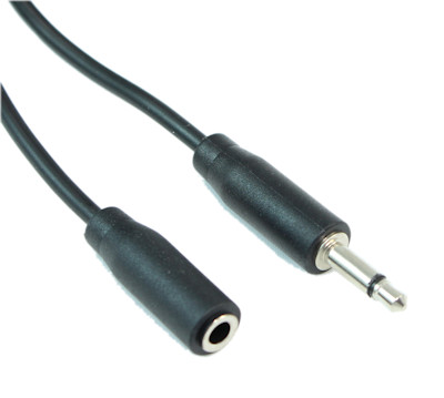 6 IN 3.5mm SLIM MONO TS (2 conductor) Male to Female Audio EXTENSION Cable