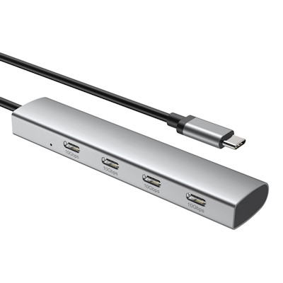 4 Port USB-C 3.2 (Gen 2) 10Gbps Hub, Silver (Type C to 4 x Type C)