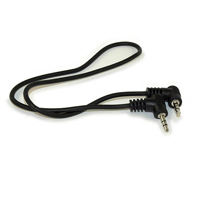 1 FT DOUBLE ANGLED 3.5mm Mini Stereo TRS Male to Male Speaker Cable