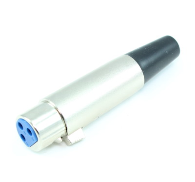 XLR Female Self-solder Connector (Adapter), Nickel Plated