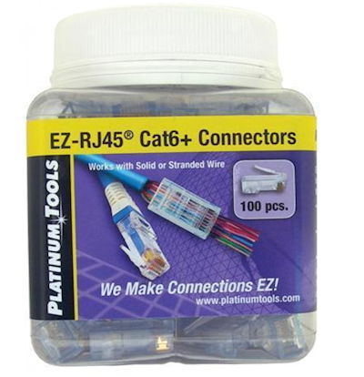 EZ-RJ45 Platinum Modular Plugs for CAT6 Wire, Pack of 100