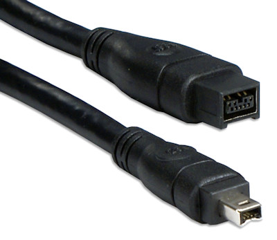 3ft, 9 Pin to 4 Pin Firewire-800/400 Bilingual Cable