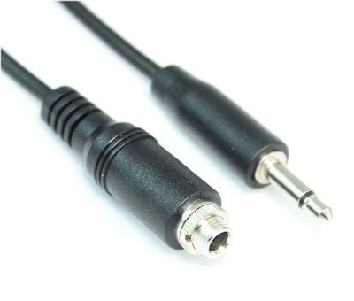 10 inch 3.5mm MONO TS Male to Female Panel-Mount Extension Cable