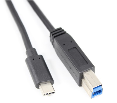 1.5ft USB 3 Type-C Male to Type-B (Printer) Male Cable, 5Gbps, Black
