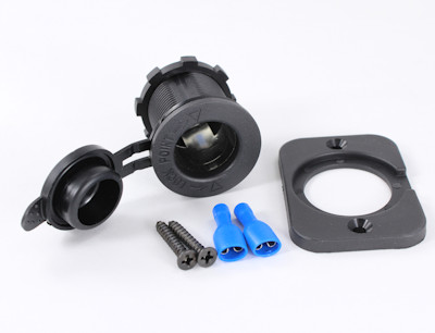 12V Cigarette Lighter Accessory Female Panel Mount, 15A