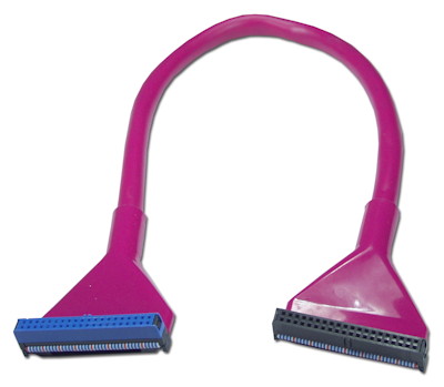 18inch IDE Cable, IDE ATA/133 Single Drive Round Int Cable 40pin FULLY PINNED, Purple
