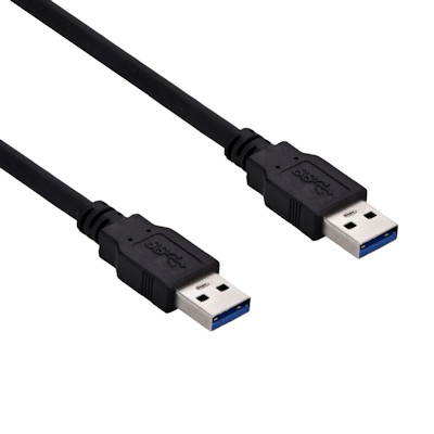 3ft USB 3.2 Gen 1 SUPERSPEED 5Gbps Type A Male to A Male Cable, Black
